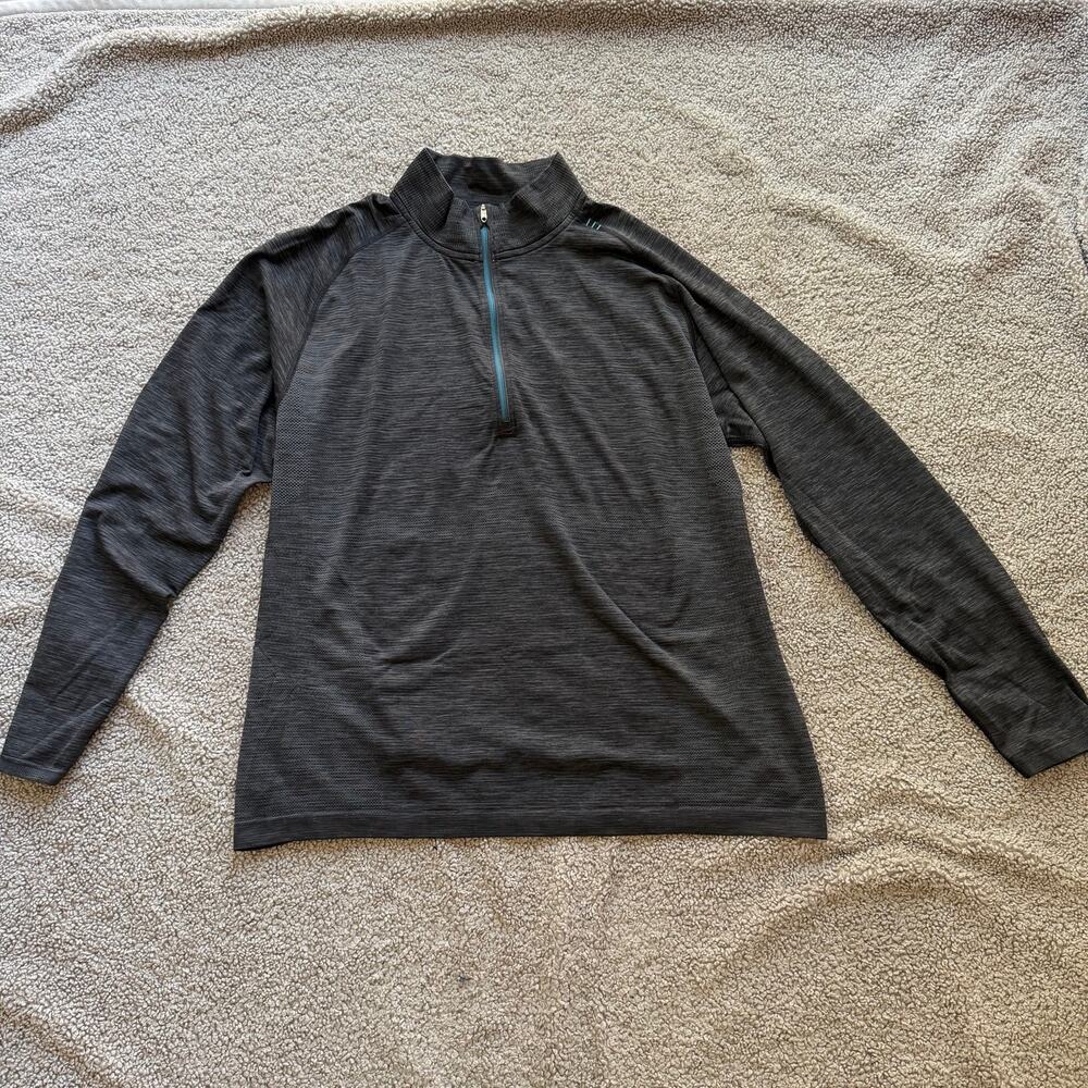 Lululemon Metal Vent 1/2 Zip Graphite Gray Lightweight Pullover Size XXL